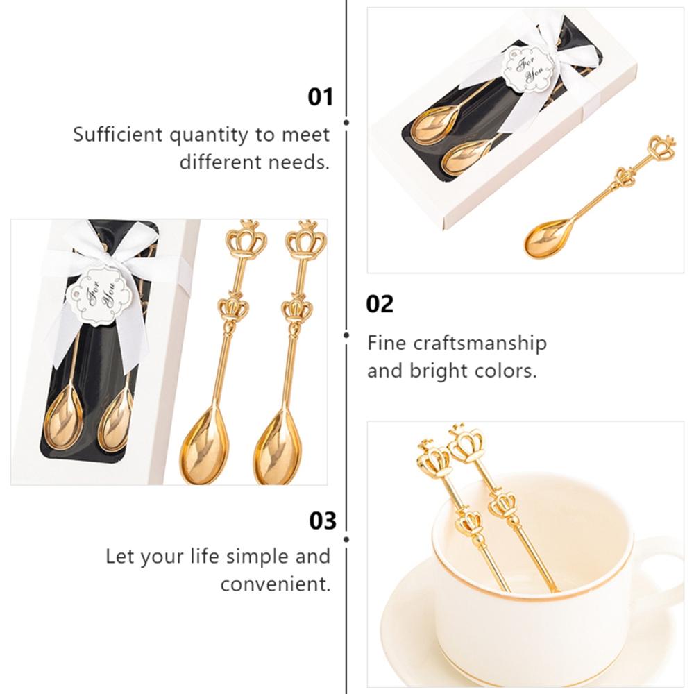 Crown Bar Dessert Tool Souvenir Stirring Scoop Coffee Spoon Tableware Tea Spoon Kitchen Supplies