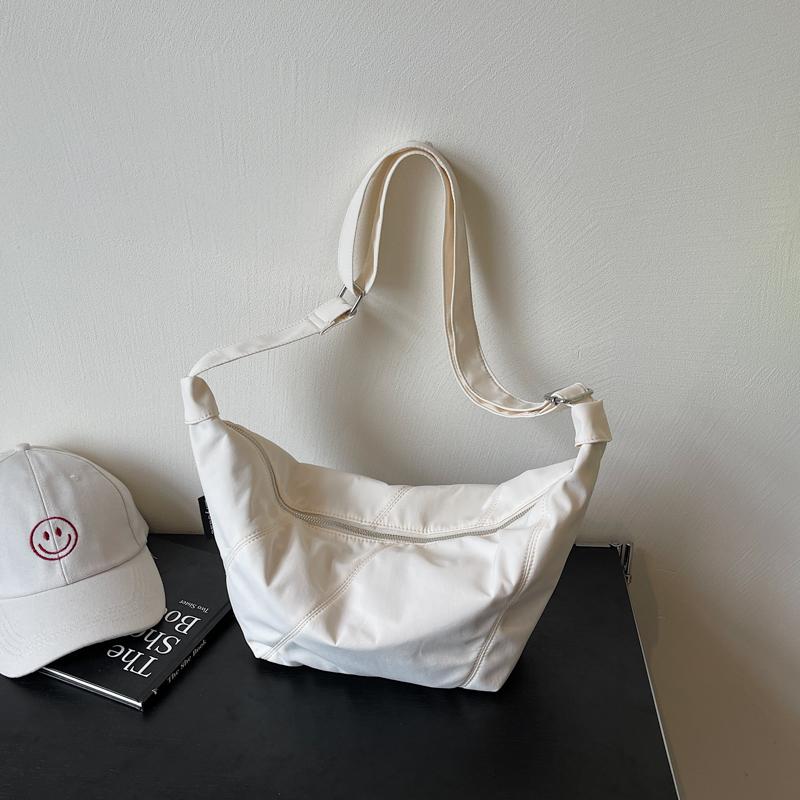 Women's Large Capacity Shoulder Crossbody Bag Solid Color Hobo Bag