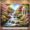 1Pcs Zen Garden Waterfall Decoration Background Winter Backdrop Decorations For Photo Studio Photo Booth Christams Party