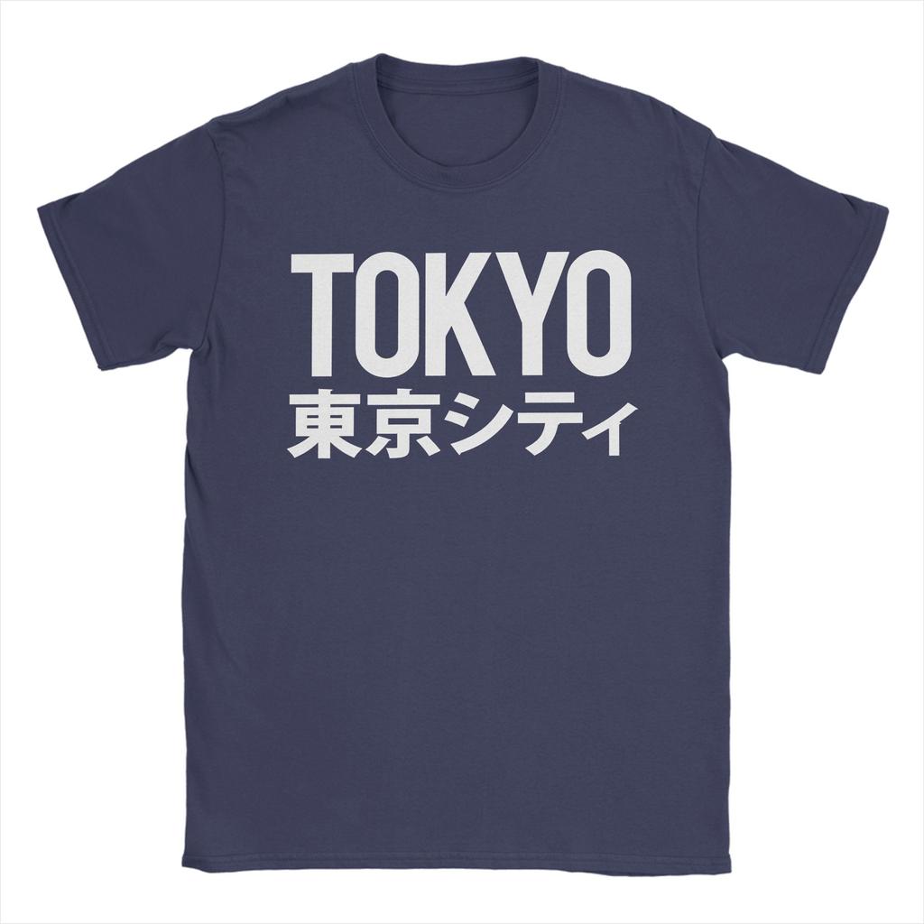 Vintage Tokyo City Japan Japanese TShirts for Men Round Neck 100 Cotton T Shirts  Short Sleeve Tees Plus Size Tops