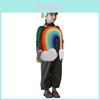Kids Rainbow Cosplay Outfit Polyester Stage Performance Costume For Festivals Special Characters Included