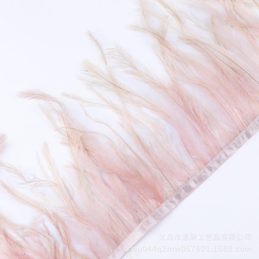 15-20Cm Beneficial Bird Hair Cloth Edge Clothing Accessories Pendant Material Emu Hair Cloth Belt Handicraft Diy