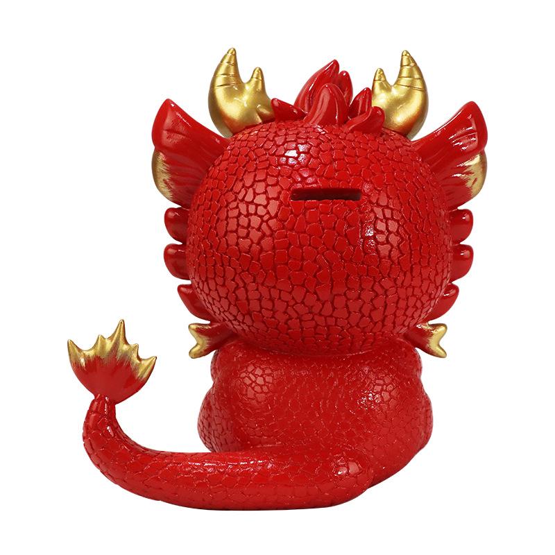 Customizable Resin Dragon Statue Money Box Ornament