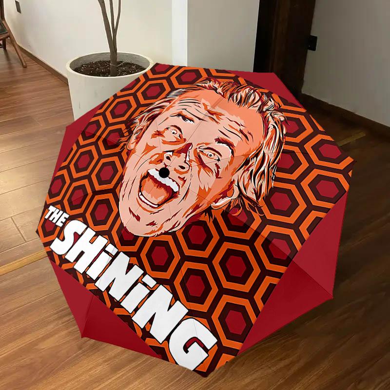 1pc The Shining Automatic Open/Close Umbrella Compact Folding Umbrella with 8-Rib Shaft lightweight esign, for Women/Men1186A