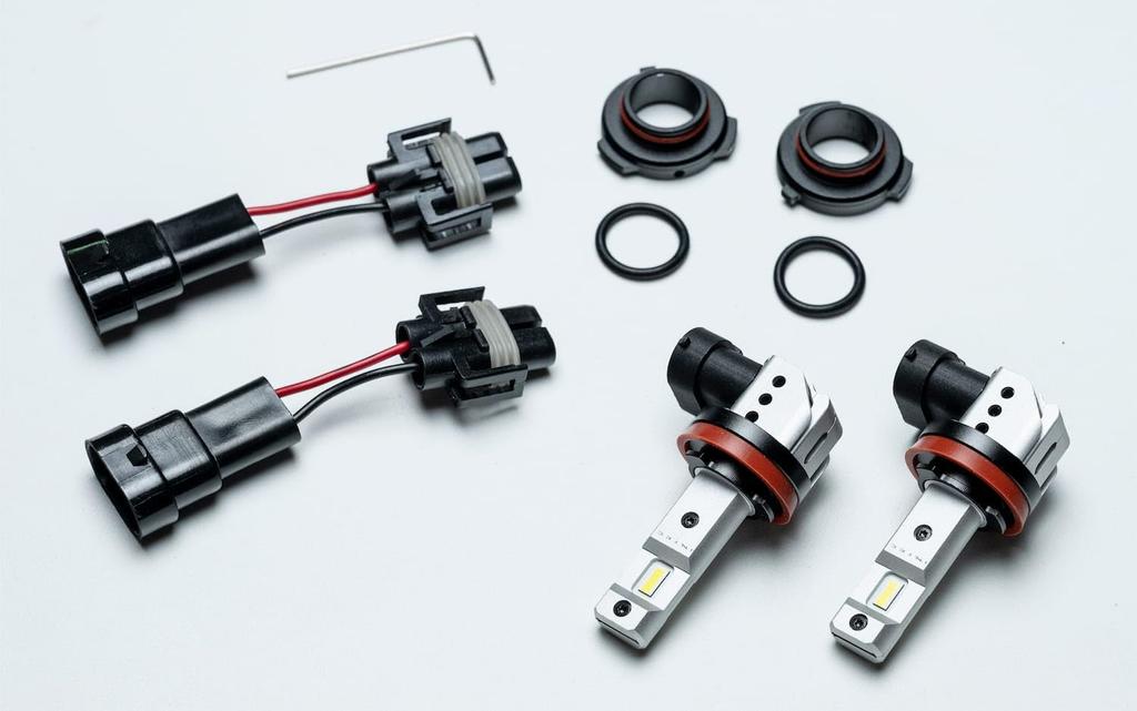 INTEC Genuine Shape LED Bulb H8 H9 H11 H16 HB3 HB4 6500K 6000lm Vehicle Inspection Compliant Headlight Fog Light Low Beam High Beam Head/Fog