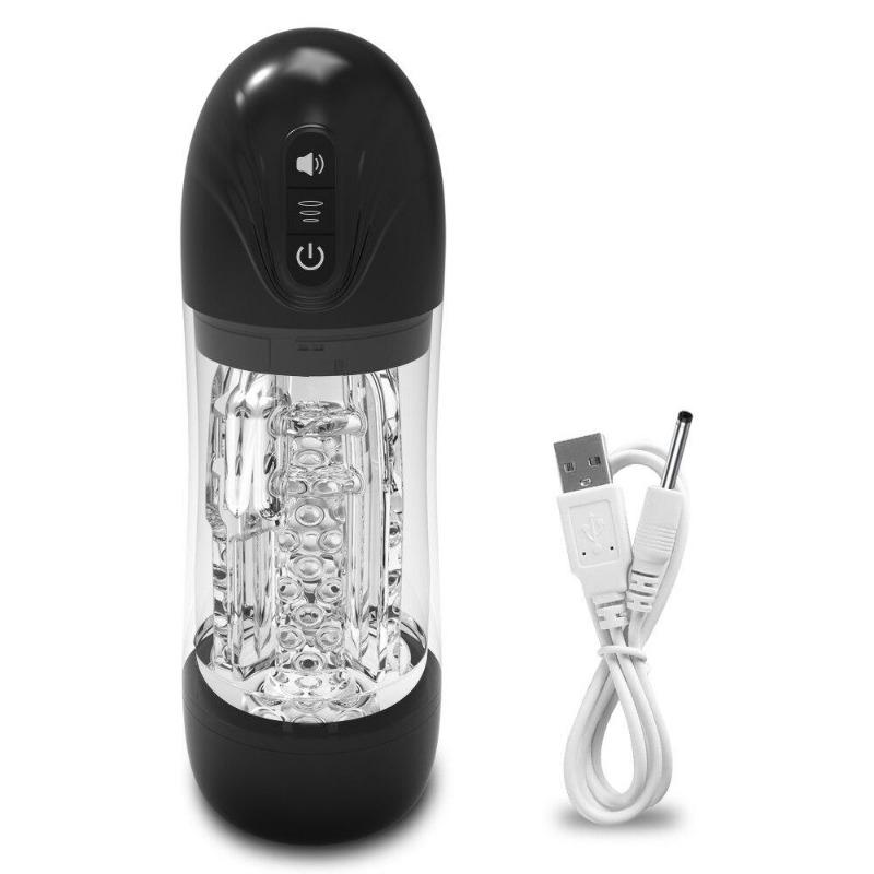 Transparent Powerful Sucking Male Masturbator Automatic Vagina Masturbation Sex Toys for Men Goods for Adult Electric Mastubator