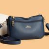 Women's Bag Fashionable Versatile Shoulder Bag Soft Leather Texture Retro Messenger Bag Multi-compartment Mother Bag