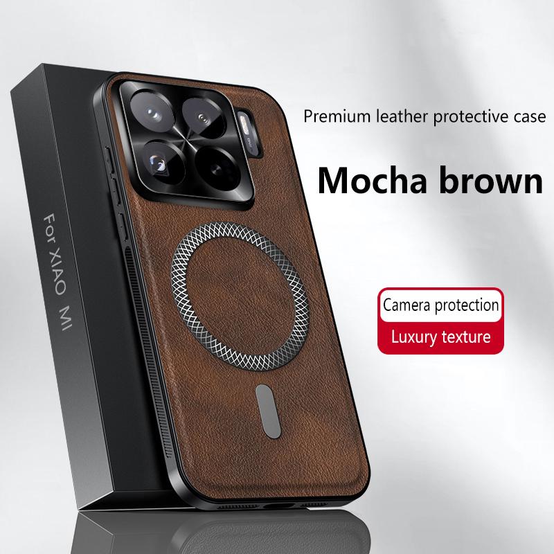 Magnetic Case for Xiaomi Mi 15T 14T Pro 15T 14T 13T Cover Leather Soft Shockproof Mag-safe Metal Camera Protector Shell Fundas