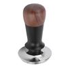 Spring Loaded Calibrated Coffee Tamper 58mm Walnut Wood Coffee Ground Tamper with Stainless Steel Base for Cafe Home