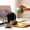 Japanese-Style Ceramic Teapot Lid Bowl Teacup Handmade Portable Travel Office Tea Set 210813