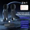 Wireless Lavalier Microphone 2.4G Wireless Microphone Audio Video Recording Mic for Streaming Vlogging Voice Recording Plug and Play