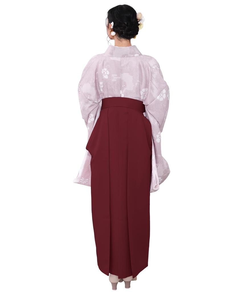 Hakama Plain Graduation 4 Piece Set Hakama Lower Gorgeous E F Red Peony Hakama [KYOETSU] Set, Two-Sleeve Kimono, Hakama, Ceremony, (Kimono, Hakama,