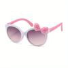 Cute Bow Sunglasses UV400 Round Frame Kids Eyewear Sun Protection Princess Shades for Party Travel