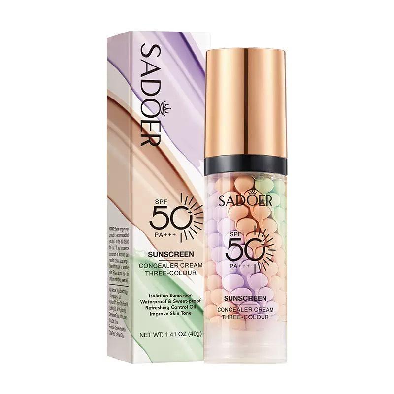 SADOER Crema Correttore Viso Arcobaleno a Tre Colori
