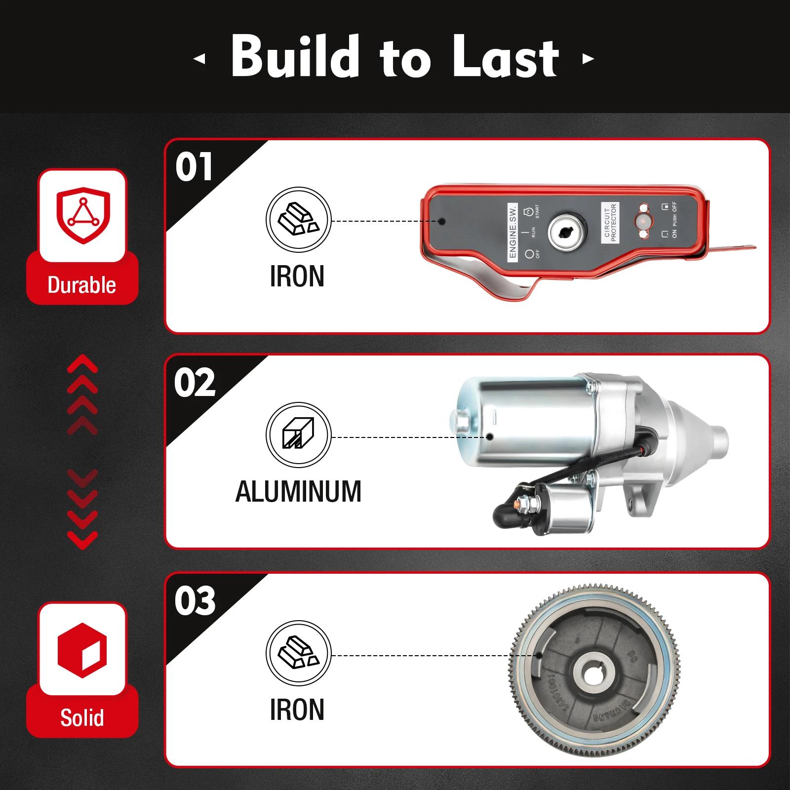 Electric Start Kit for The HONDA GX340 11HP & HONDA GX390 13HP Flywheel Kit Engines & Generators Starter Motor United States