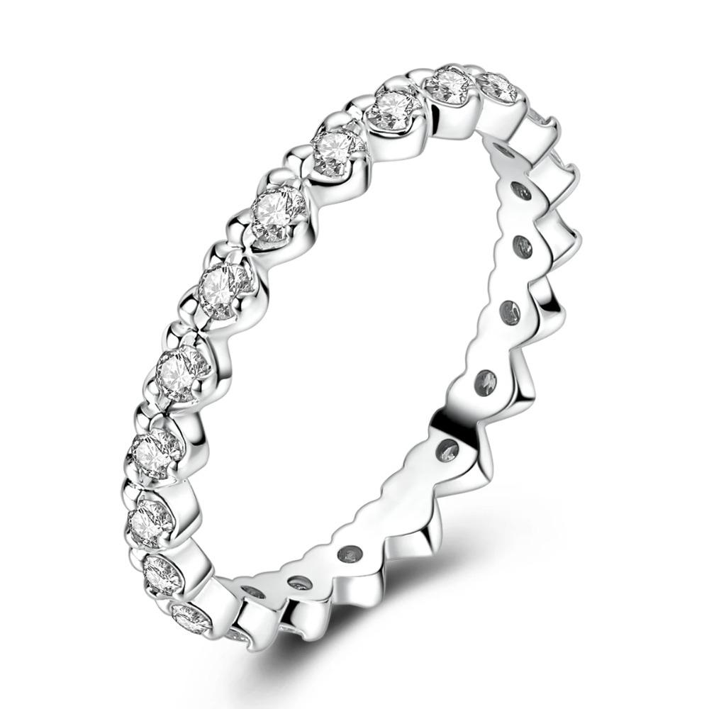 925 Silver Shine Zircon Ring Original Stone Multi Layer Wide Rings For Women Fine Jewelry Wedding Party Gift