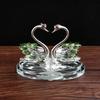 -encrusted Swan Figurines Exquisite Crystal Home Decoration Glass Swans  Car Interior