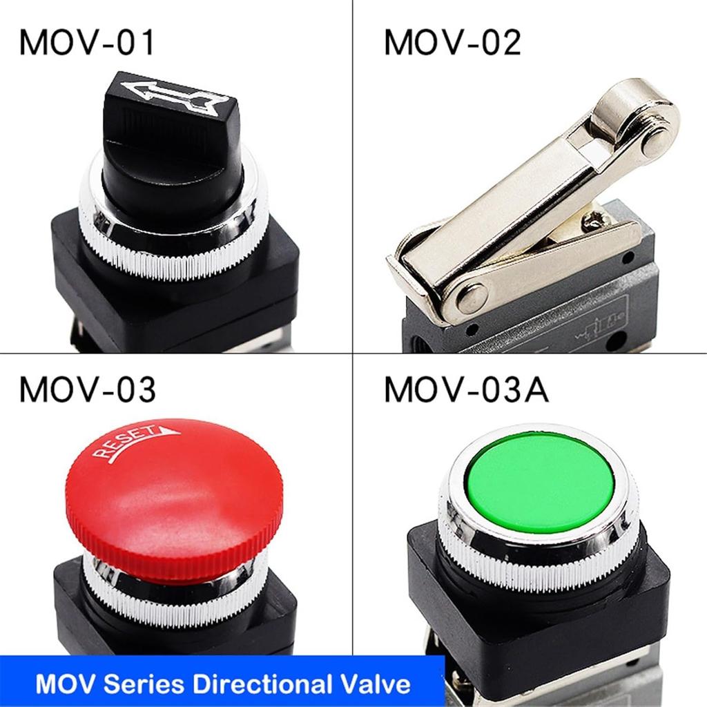 1pcs Pneumatic Manual Valve Two Ports Mechanical Valve Directional Valve Pneumatic Control Valve MOV-01 MOV-02 MOV-03 MOV-03A(MOV-01)