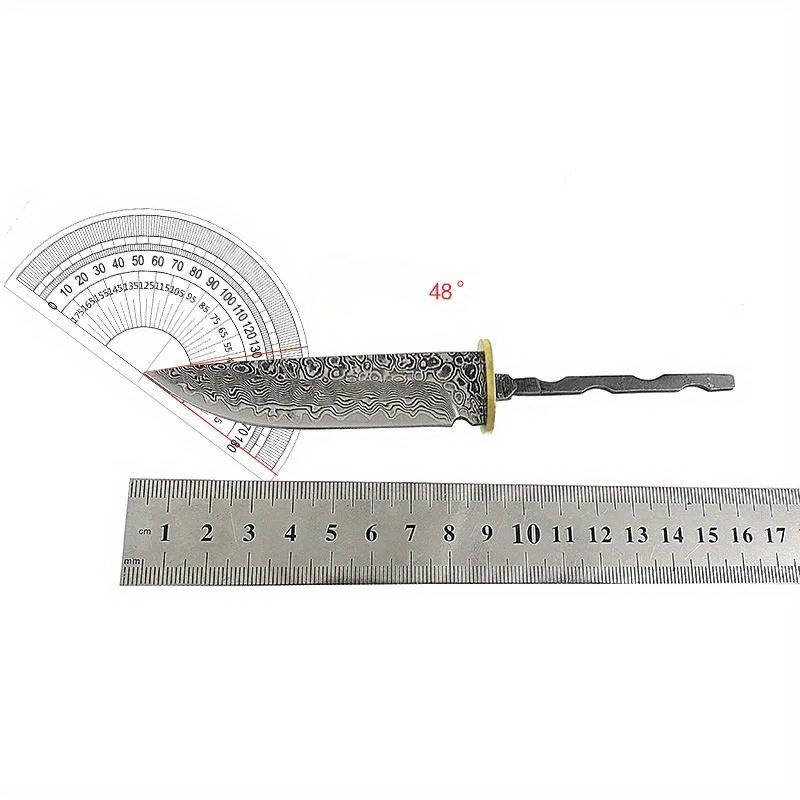Dropship Damascus Steel Fixed Blade Knife Blanks - Semi-finished Blade Forging Blanks for DIY Insert | Unfinished Knife Accessories