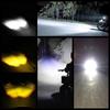 Motorcycle Headlight Led Owl Design Strobe Flash Spotlights White Yellow High Low Beam Scooter Auto Fog Light Running Lamp 12V