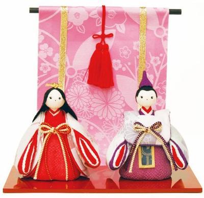 Compact Hina Dolls, Chirimen-crafted, Plump Standing Dolls, Hina Dolls / Flat Display / Standing Dolls