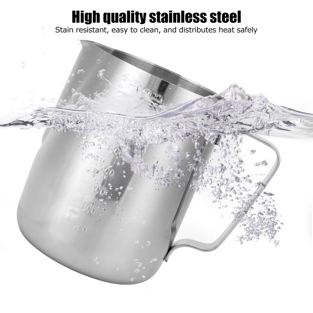 304 Stainless Steel Coffee Latte Cup Stainless Steel Frothing Cup  Cappuccino Making
