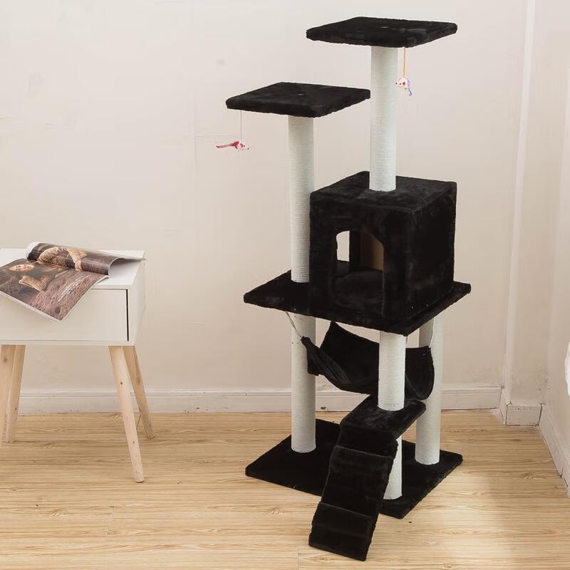 Multi-Level Cat Activity Tree with Hammock & Scratcher