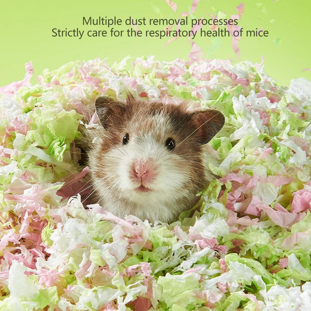 450g Hamster Wood Chip Paper Cotton Thermal Insulation Material Absorb Water Deodorize Hamster Cages Accessories Habitat Decor