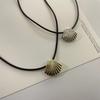 Simple Metal Shells Pendant Necklace Earrings Sweet Cool Collar Necklace Choker Neck Chain Y2K Earrings Fashion Jewelry