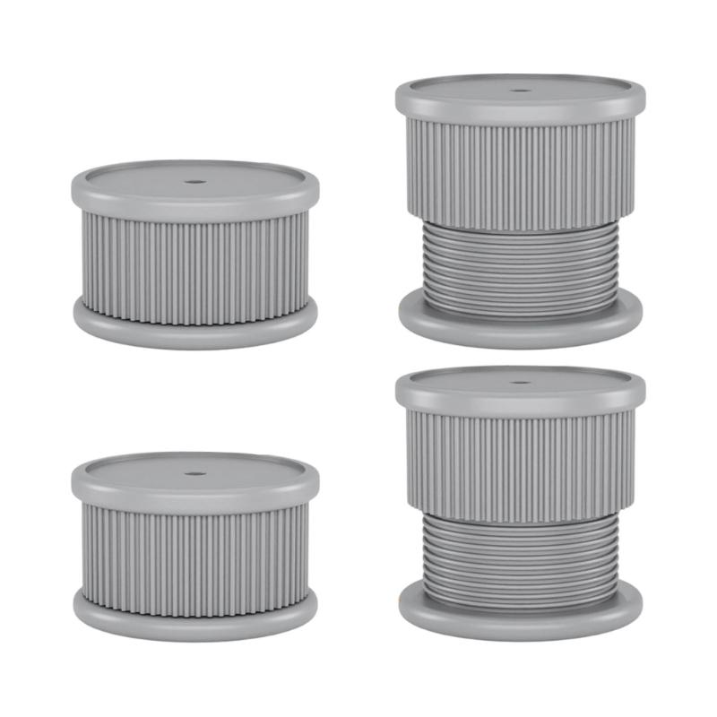 Without Drill Risers Providing Adjustable Height and Stability Support for Furniture Leveling In Cabinets and Wardrobes