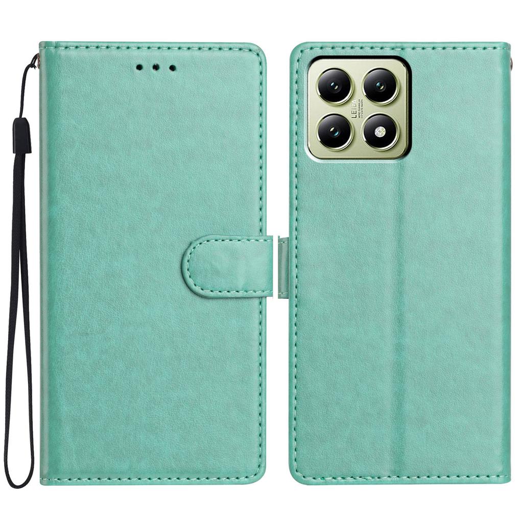 For Xiaomi 14T Leather Case Wallet Stand Phone Cover with Handy Strap