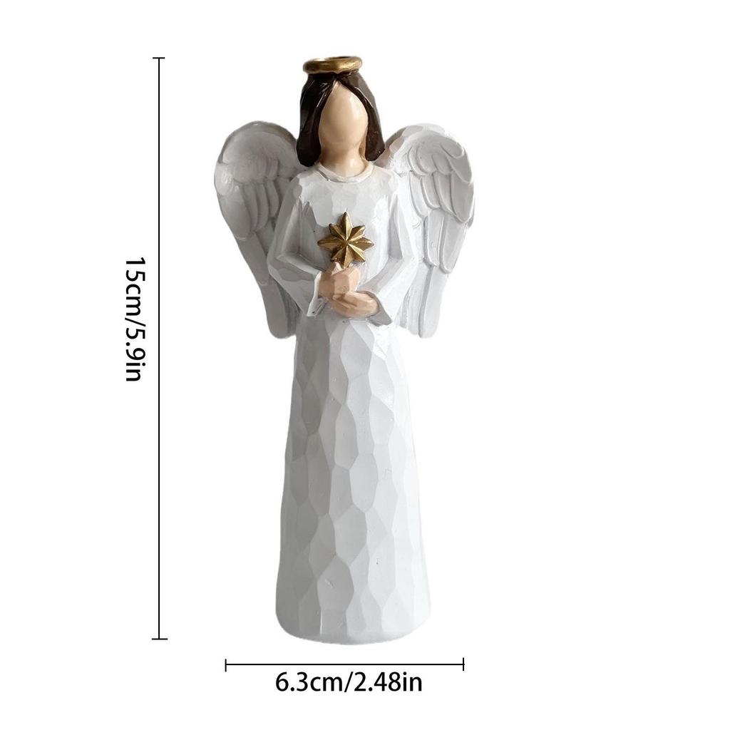 Cross-border Resin Figurine: Girl Hugging Horse Angel Statue - Home Decor Desktop Small Handicraft.