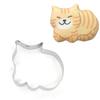 5pcs/set Cute Cat Kitten Pattern Stainless Steel Cookie Mould Cracker Mold Biscuit Cutter for DIY