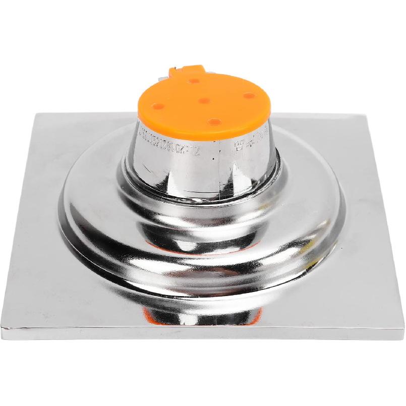 Odor Proof Floor Drain, Copper Stainless Steel Magnetic Levitation Floor Drain, Square Large Displacement Shower Floor Drain for Kitchen Bathroom