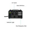 12V į 220V automobilinis maitinimo keitiklis, dvigubas USB greitas įkrovimas, nešiojamas keitiklis, automobilinis keitiklis, modifikuota sinusoidė, ES lizdas, automobilinis adapteris