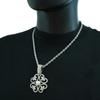 New European and American Flower Pendant with Pearl In The Middle and 5mm Fried Dough Twists Chain for Women's Elegant Accessories Necklace