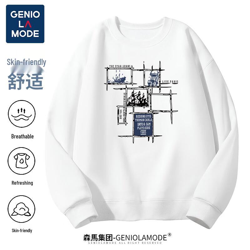 GENIOLAMODE Men's Chinese Style Loose Fit Crew Neck Pullover