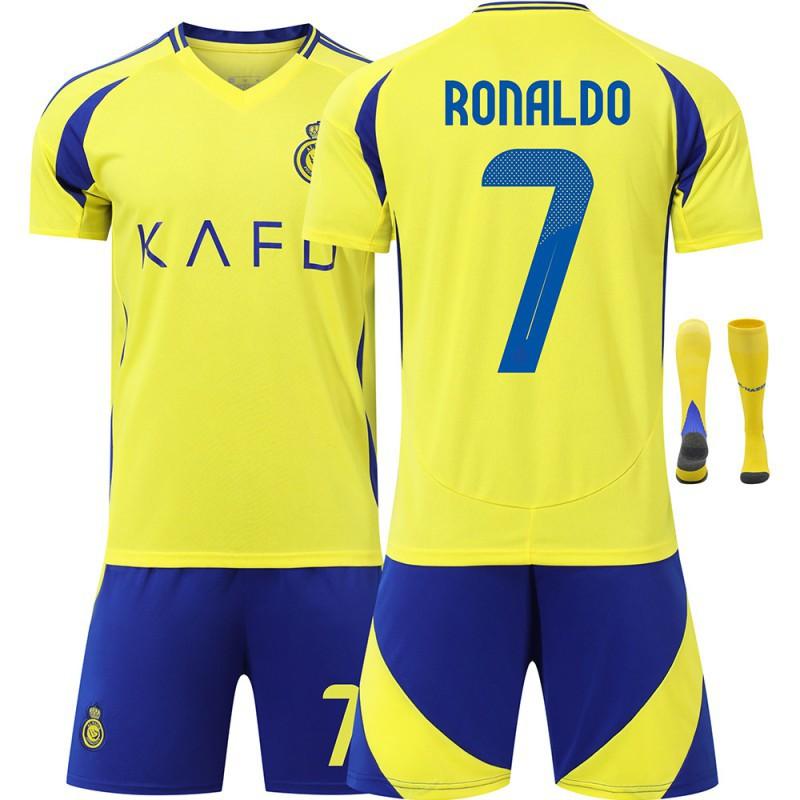 2425 Riyadh Victory Jersey No. 7 C Ronaldo 10 Manet Adult Children's Men's Women's Football Uniform Set New Edition