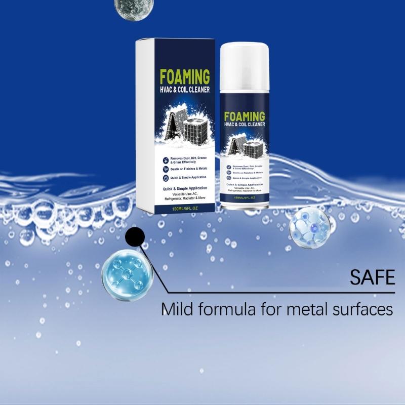 Professional Air Conditioner Foaming Coil Cleaner 150ML Gentle On Coils for Efficient Removing Stubborn Grimes