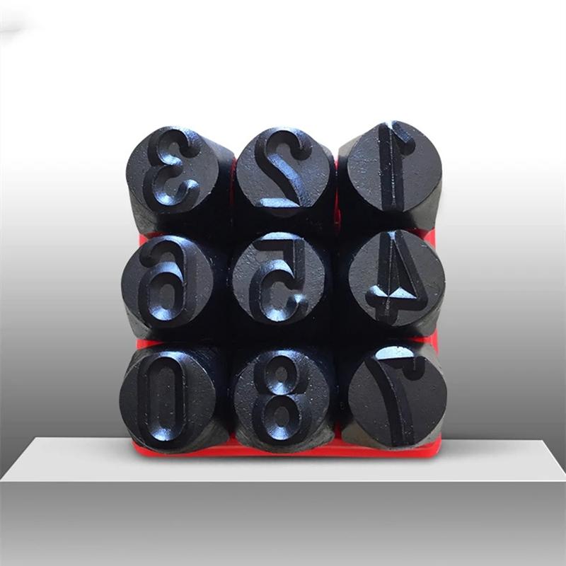 Digitální razítko s abecedou uhlíková ocel kůže kov LOGO razicí sada DIY šperky číslo písmeno razicí nástroje 2/2,5/3/4/5/6/8/10/12,5 mm