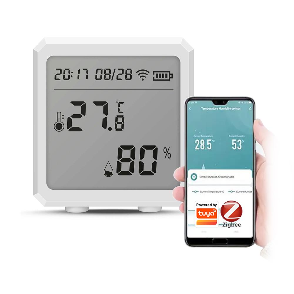 ZB-195 Tuya ZigbeeTemperature Humidity Sensor Hygrometer Thermometer Smart Home Smart Life App Support Alexa