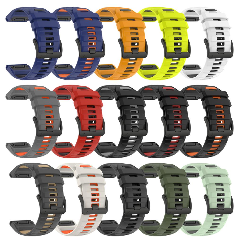 22mm 26mm Original Strap For Garmin Fenix 8pro 47mm 51mm/Fenix 7X 6X 5X 7Pro 6 5 Plus Rubber Wrist Band For Instinct 3/Epix Pro