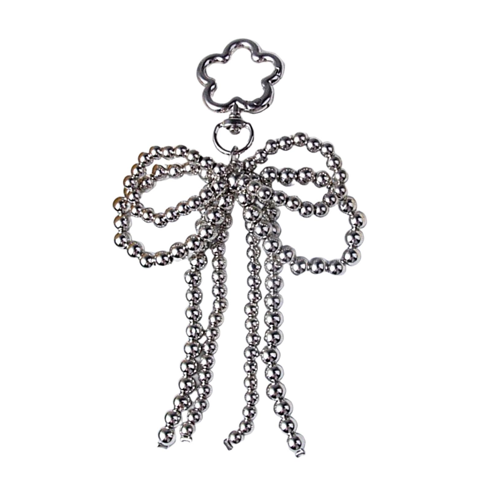 

Элегантная подвеска Двухслойный шарм-бантик Многофункциональный аксессуар для сумки Акриловая текстура Подходит для сумки для телефона и ключей