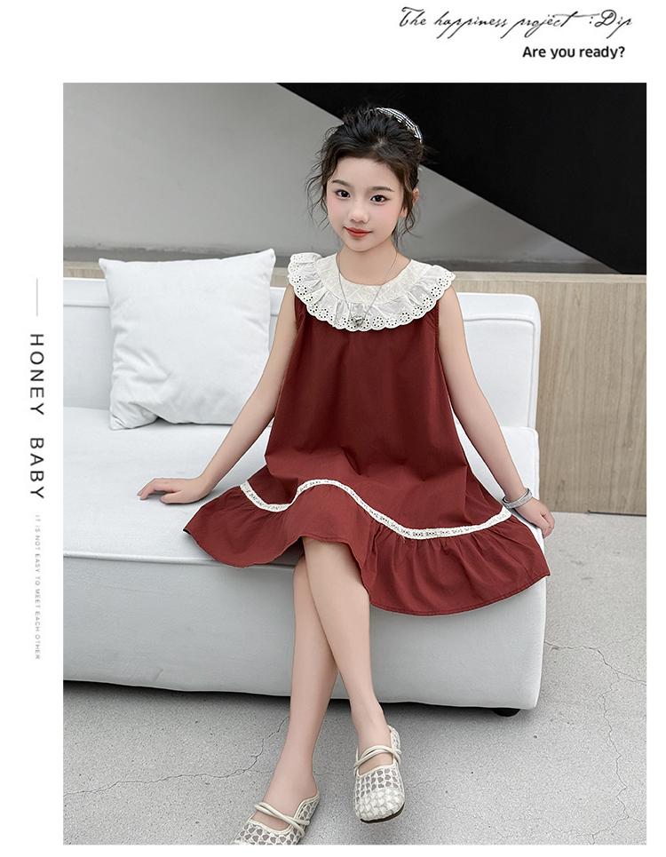 Girls' dress summer new Korean version CUHK children's college style fashionable and western-style navy collar princess dress
