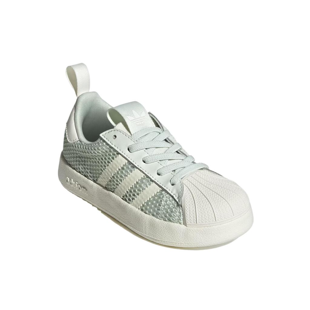 Adidas Originals Adifom Superstar Mesh 360 C Simple Fashionable Aesthetic Trendy Durable Low-Top Kids Skate Shoes Crystal Emerald Green JR7412
