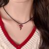 Sturdy Bowknot Pendant Necklace Graceful Bowknot Pendant Necklace Jewelry Elegant Clavicle Chain for Gatherings