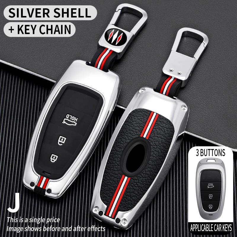 Car Key Case Cover Shell Fob Holder for Hyundai Santa Fe Tucson 2025 NEXO NX4 Atos Prime Solaris 2025 Styling Accessories