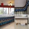 Light Luxury European Lace Velvet Curtain Head Retro Modern Embroidery Lace Short Curtain Tablecloth Sofa Towel Cover DIY Trims