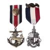 2 stykker unisex vintage marine stil dress medalje brosje jakkeslag Pin punk smykker