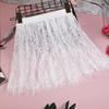 Underskirt Mini Skirt False Skirt Tail Blouse Hem Shirt Extender Women Short Petticoat  Korean Fashion Black White Lace Skirt